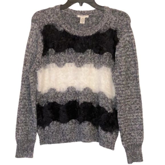 Westbound Sweaters - 🆕Westbound Wavy Blk, Wht & Gray Sweater size PS